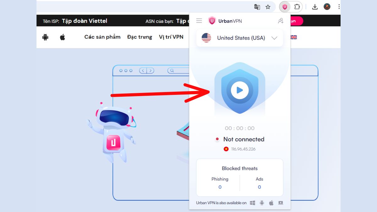 Cách truy cập giao diện Flow- Cách chuyển đổi IP bước 4.1