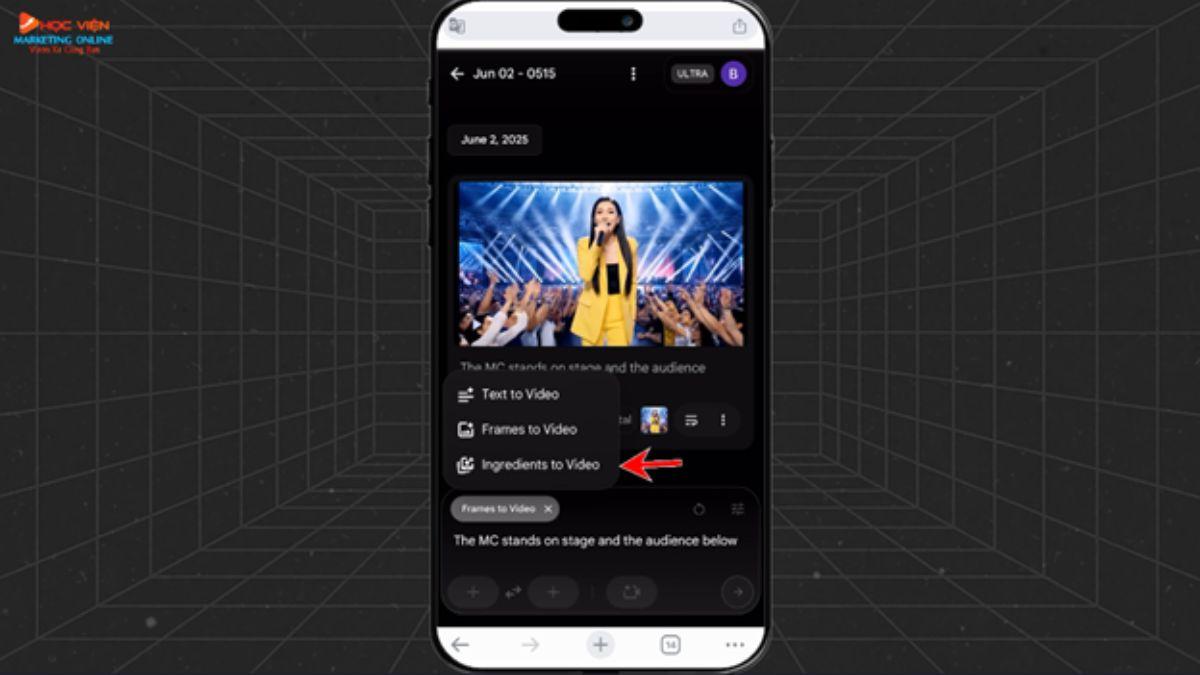 Hướng dẫn cách sử dụng Google Veo 3 trên điện thoại cách 2 tính năng 3