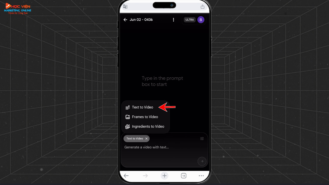 Hướng dẫn cách sử dụng Google Veo 3 trên điện thoại cách 2 bước 2