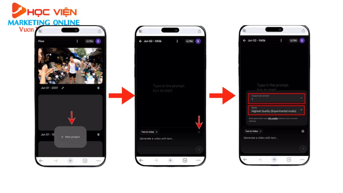 Hướng dẫn cách sử dụng Google Veo 3 trên điện thoại cách 2 bước 1.2