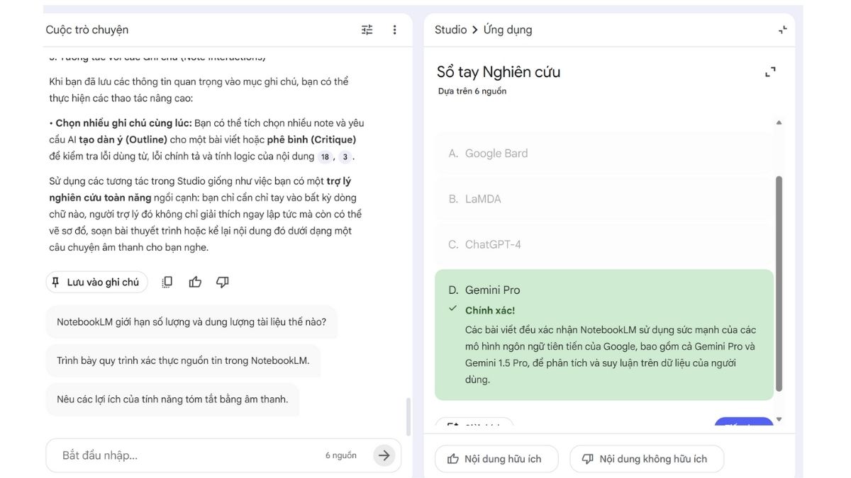 Hướng Dẫn Cách Hỏi- Đáp Với NotebookLM AI bước 5.2