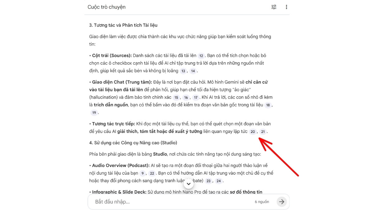 Hướng Dẫn Cách Hỏi- Đáp Với NotebookLM AI bước 4.2