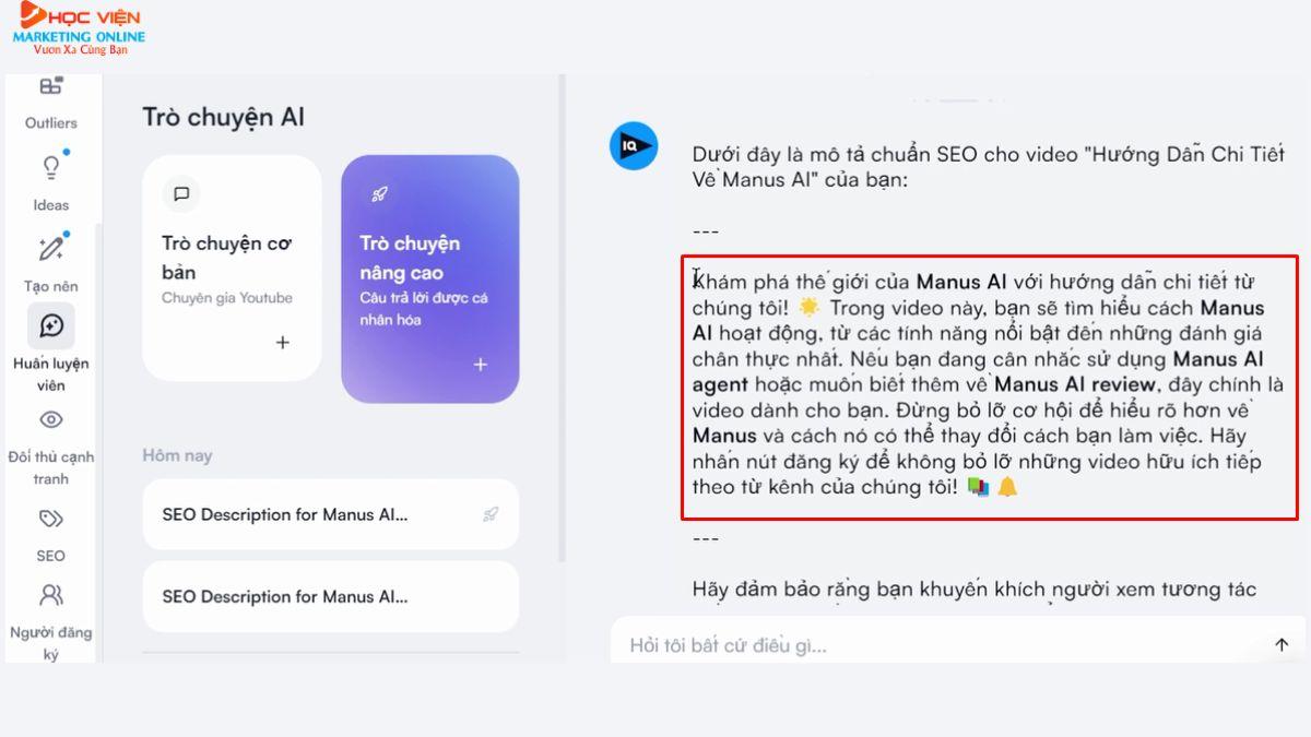Cách Tăng View Ngoại Hiệu Quả Với Khóa Học YouTube Tại HVMO- Tối ưu hóa mô tả video