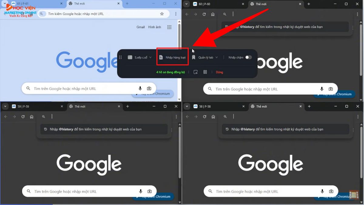 Cách tăng view và cày giờ xem trên Youtube bằng MoreLogin- Tiến hành tăng view và cày giờ xem trên Youtube bước 3.1
