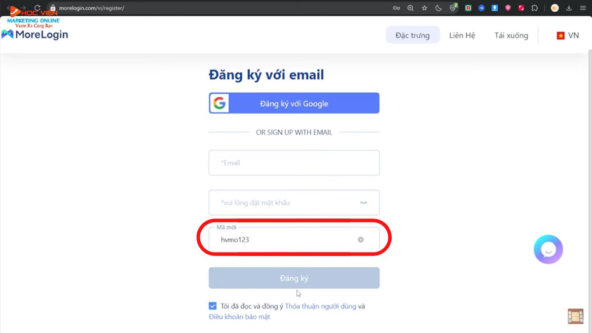 Cách đăng ký tài khoản MoreLogin miễn phí bước 3