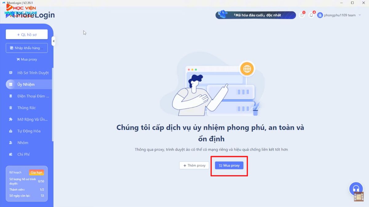 Cách tăng view và cày giờ xem trên Youtube bằng MoreLogin- Thêm và quản lý Proxy bước 1.2