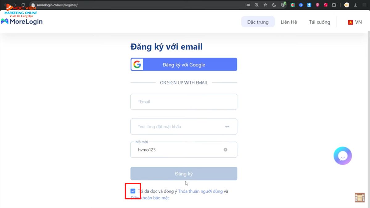 Cách đăng ký tài khoản MoreLogin miễn phí bước 4