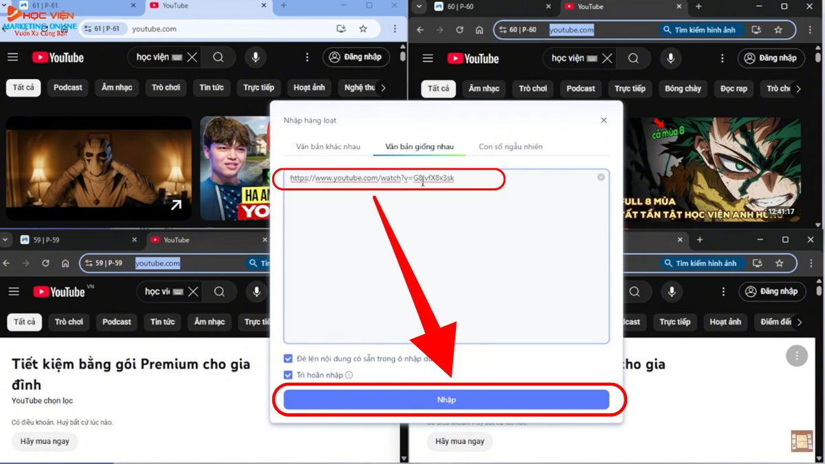 Cách tăng view và cày giờ xem trên Youtube bằng MoreLogin- Tiến hành tăng view và cày giờ xem trên Youtube bước 3.3