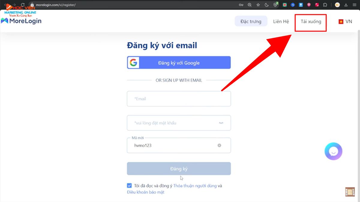 Cách đăng ký tài khoản MoreLogin miễn phí bước 5