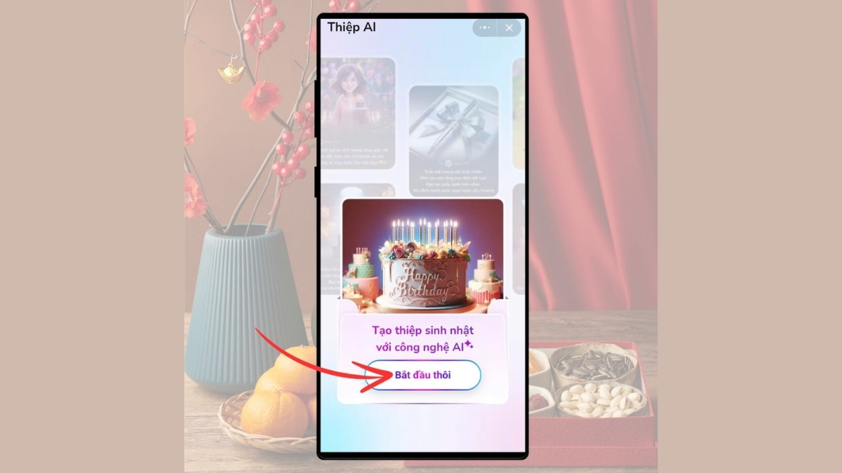 Hướng Dẫn Cách Tạo Thiệp Chúc Tết Bằng Zalo AI bước 3