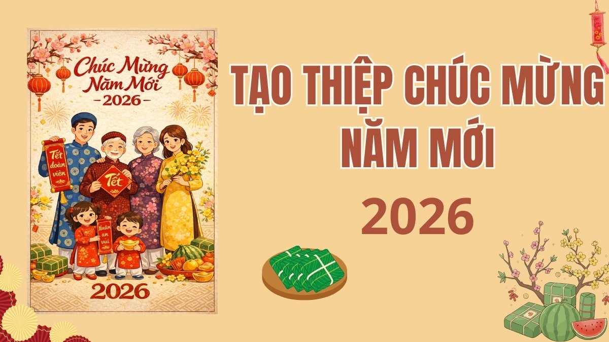 Hướng Dẫn Cách Tạo Thiệp Chúc Mừng Năm Mới Bằng AI 2026