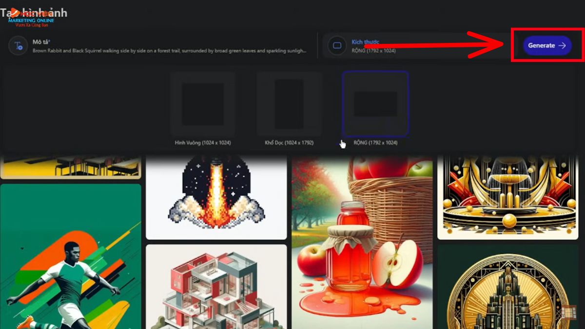 Hướng dẫn cách tạo video bằng AI miễn phí- Tạo hình ảnh với Microsorf Design bước 4
