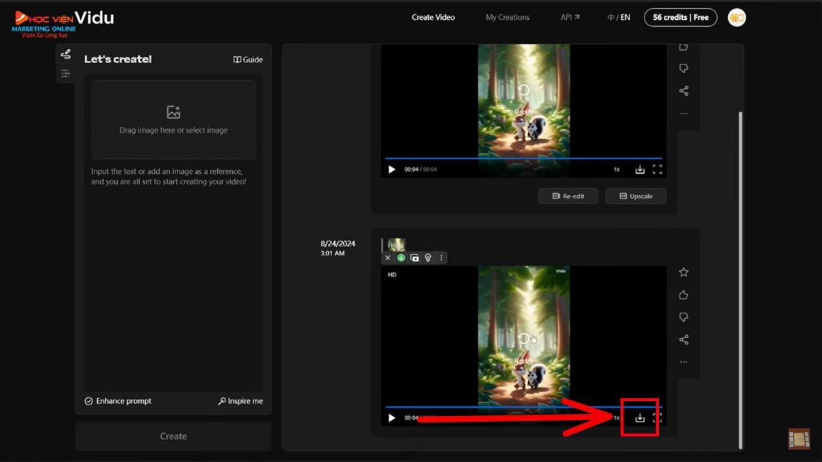 Hướng dẫn cách tạo video bằng AI miễn phí- Chuyển hình ảnh sang video bước 7