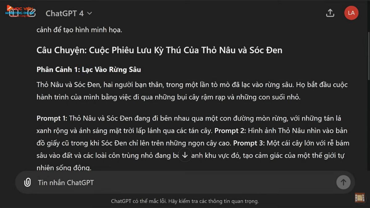 Hướng dẫn cách tạo video bằng AI miễn phí- Tạo kịch bản bước 4