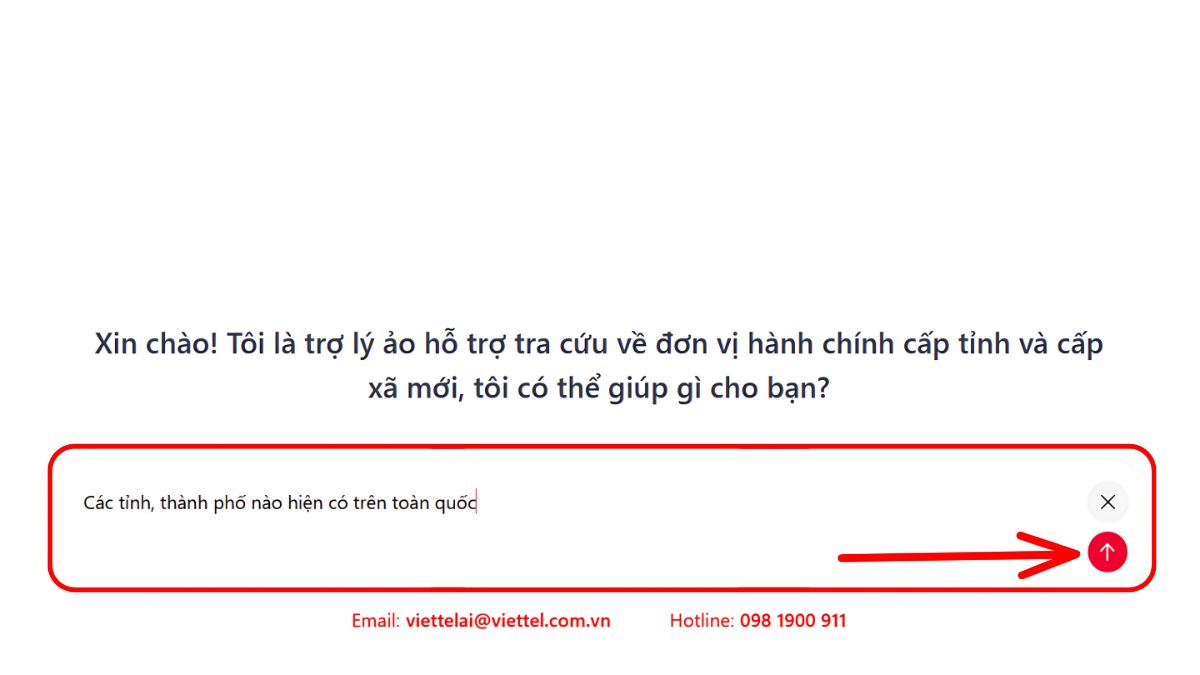 Cách tra cứu địa chỉ mới bằng AI bằng cách sử dụng trợ lý AI của Viettel bước 2
