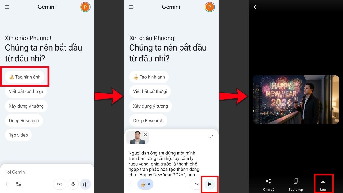 Hướng Dẫn Cách Tạo Hình Ảnh Chúc Mừng Năm Mới Bằng Gemini AI trên điện thoại