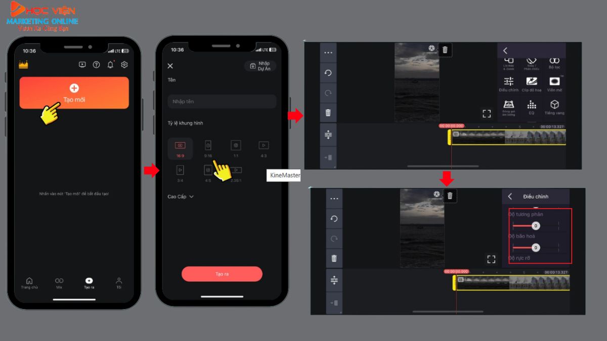 Cách làm nét video bằng AI với KineMaster