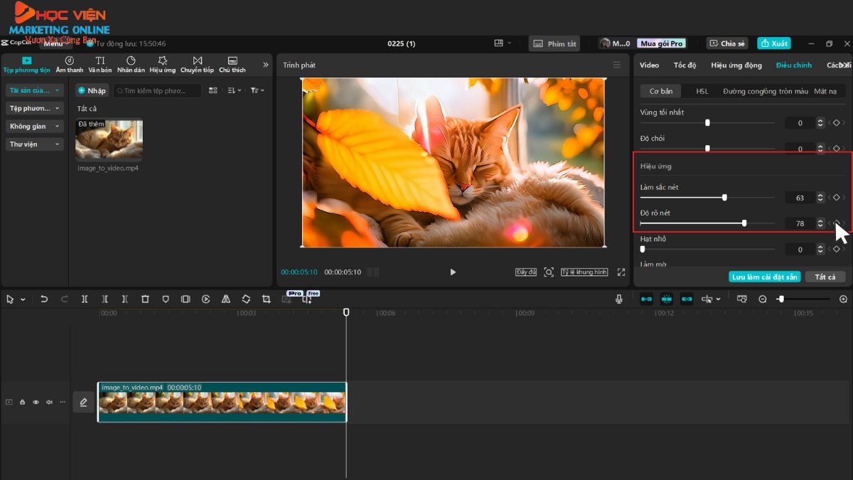 Cách làm nét video bằng AI với CapCut