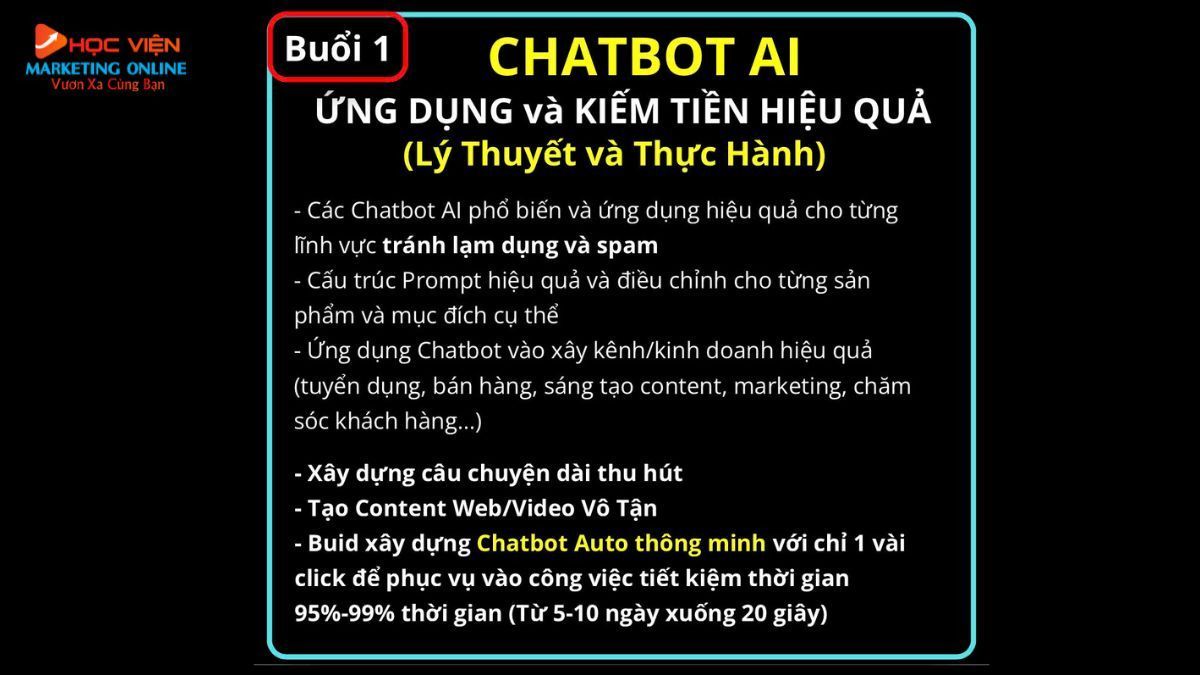 Chương Trình Học AI Từ Cơ Bản Đến Nâng Cao Tại HVMO Buổi 1