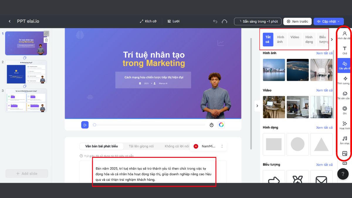 Công cụ chuyển PowerPoint sang video bằng AI- Cách sử dụng Elai