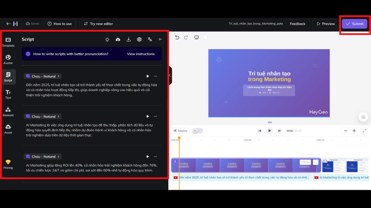 Công cụ chuyển PowerPoint sang video bằng AI- Cách sử dụng Heygen