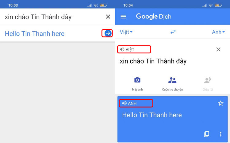 Top 10 ứng dụng chuyển văn bản thành giọng nói tiếng Việt miễn phí- Google dịch