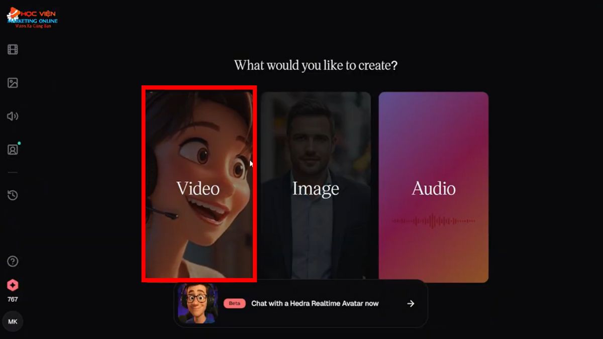 Cách chuyển ảnh thành video bằng AI với Hedra bước 1