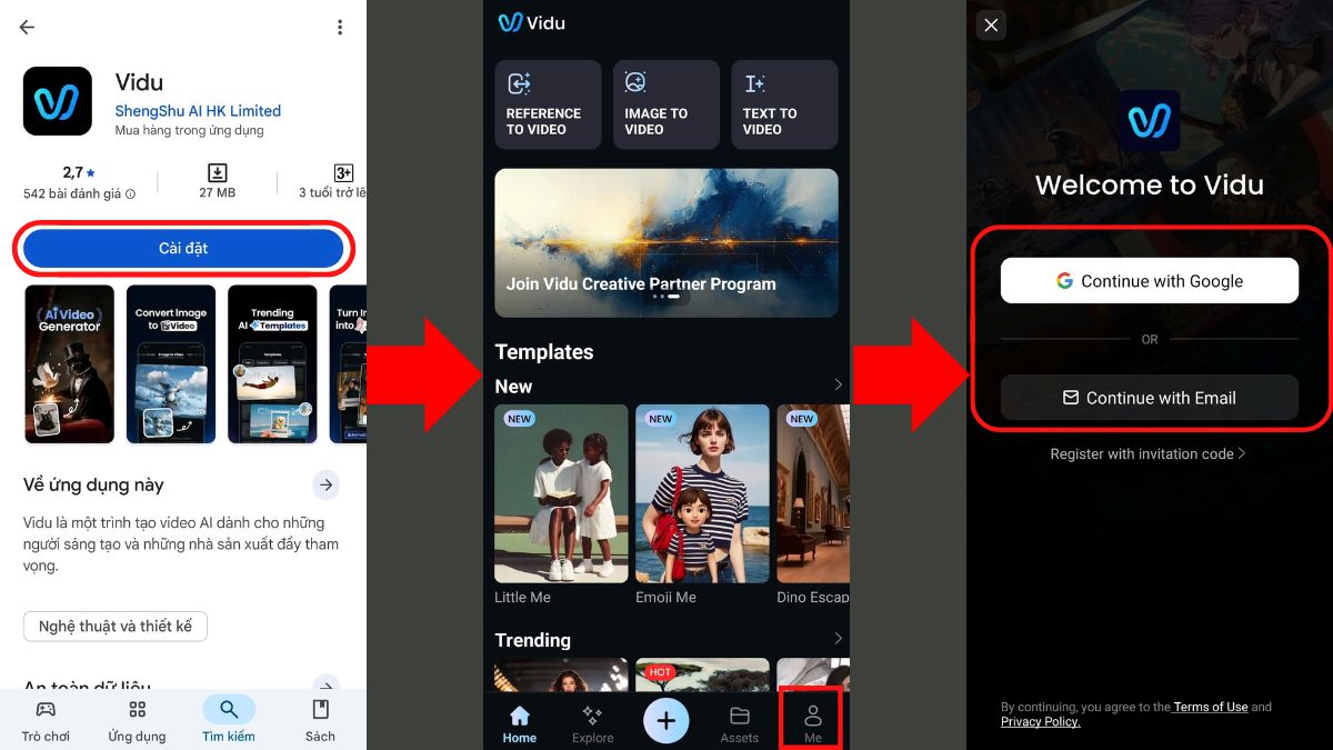 Vidu AI- Công cụ AI chuyển ảnh thành video trên điện thoại bước 1