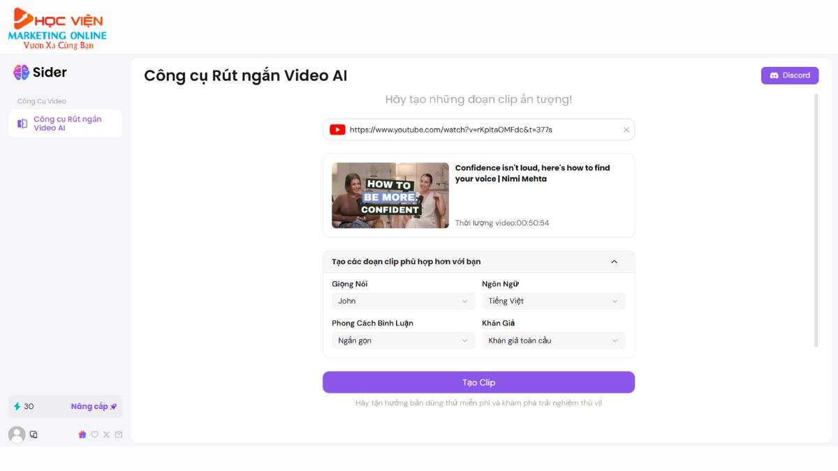 Công cụ chuyển video dài thành video ngắn bằng AI- Hướng dẫn sử dụng Sider AI
