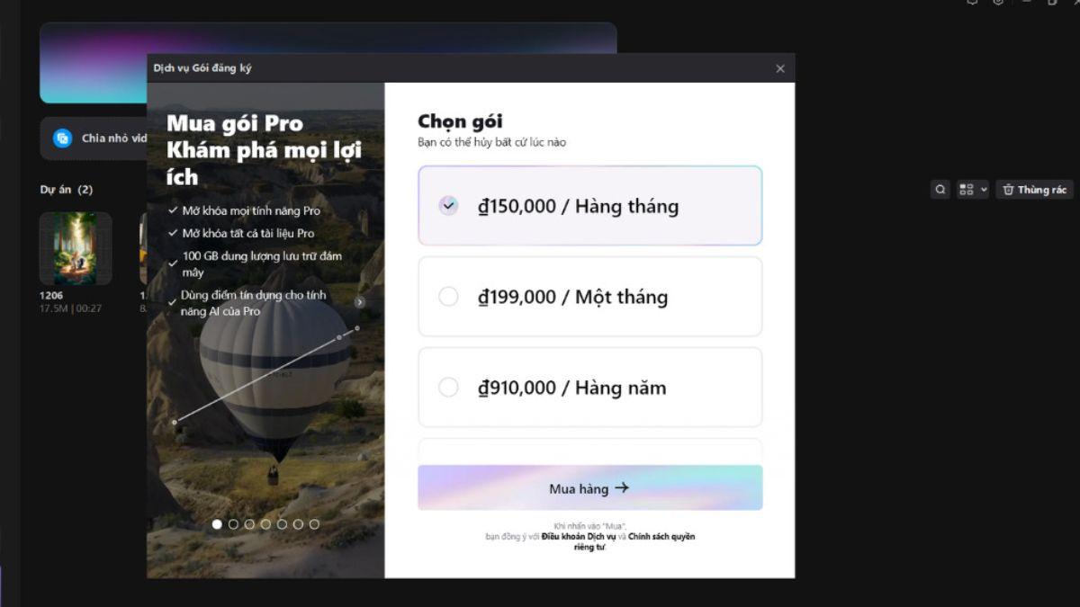 Top 3 Công Cụ Chỉnh Sửa Video Phổ Biến- Các gói dịch vụ Capcut