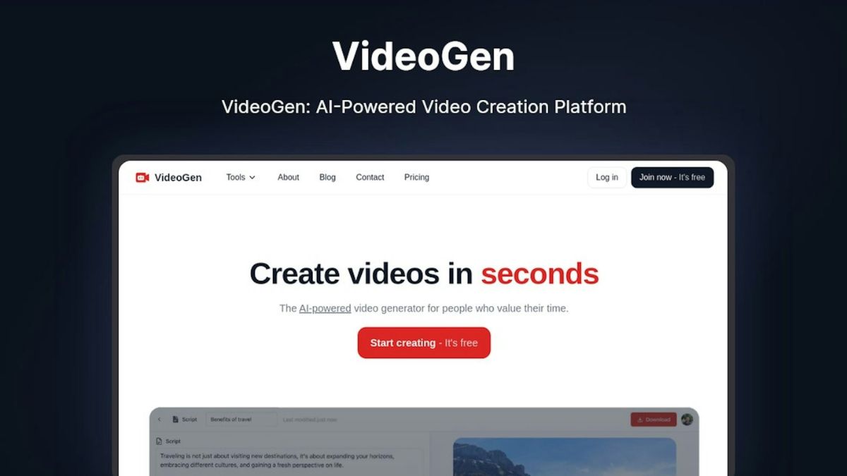 Công cụ làm video AI YouTube view ngoại không lộ mặt- VideoGen