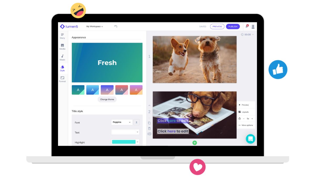 Công cụ làm video AI YouTube view ngoại không lộ mặt- Lumen5