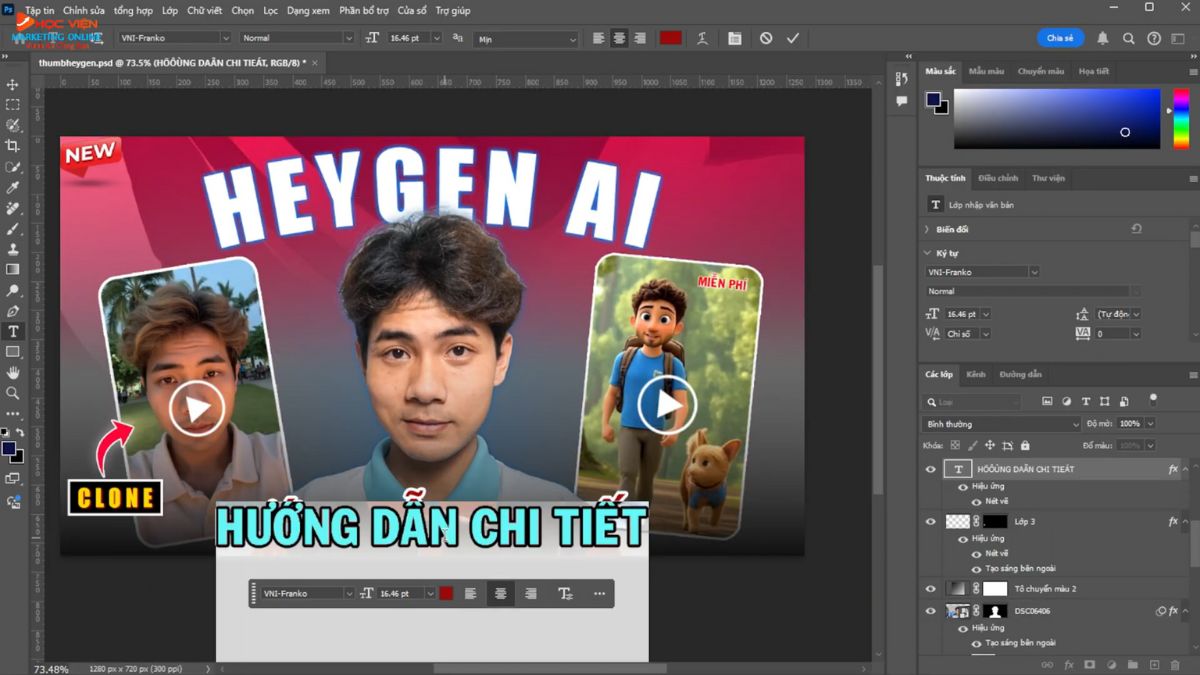 Công cụ AI làm thumbnail Youtube view ngoại chuyên nghiệp- Tạo nền bằng AI với Photoshop bước 3