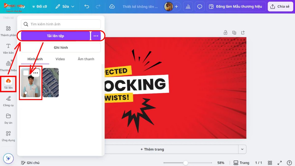 Công cụ AI làm thumbnail Youtube view ngoại chuyên nghiệp- Canva bước 4
