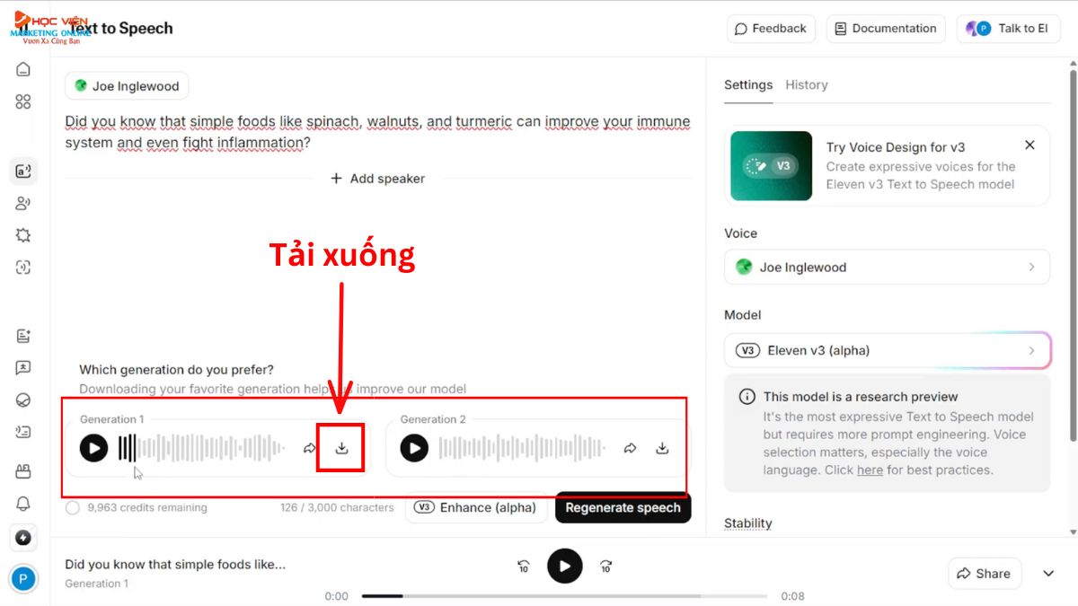 Chuyển văn bản thành giọng nói bằng Elevenlabs bước 6