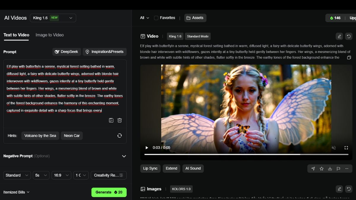 Công cụ tạo video bằng AI từ văn bản miễn phí- Hướng dẫn sử dụng Kling
