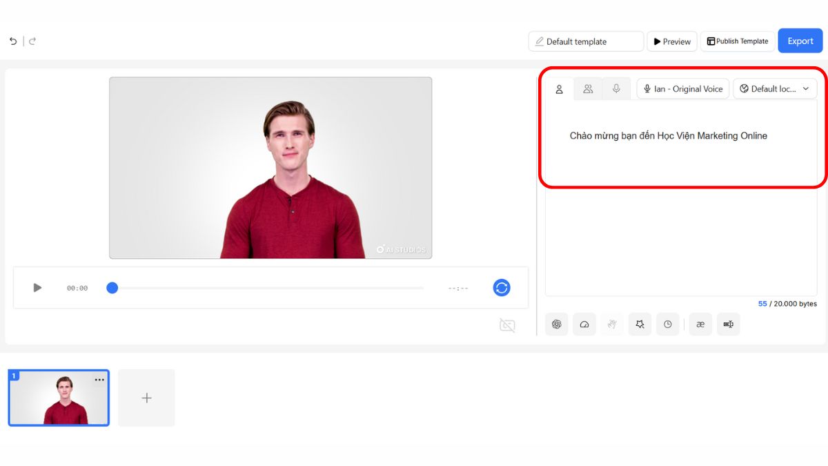 Cách làm video AI nói bằng Deepbrain bước 3