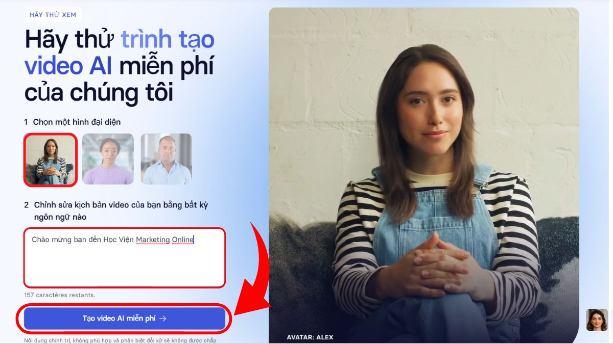 Cách sử dụng Synthesia- Công cụ tạo video bằng AI bước 2