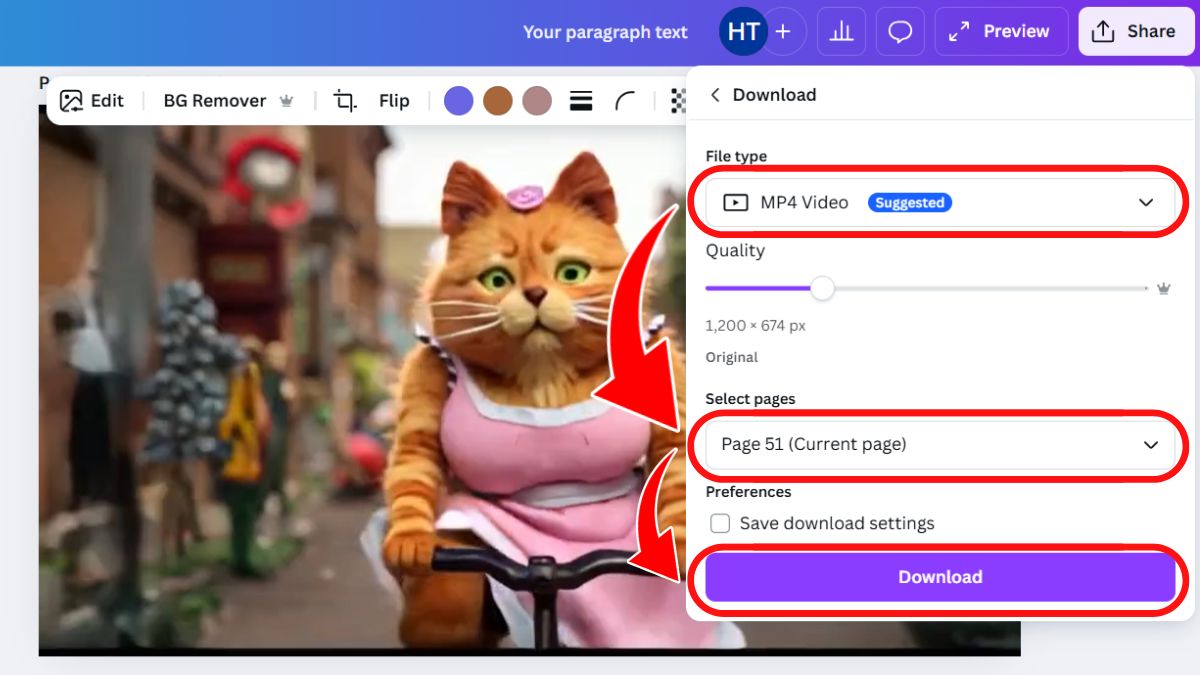 Cách sử dụng Phần mềm AI video Canva bước 5.2