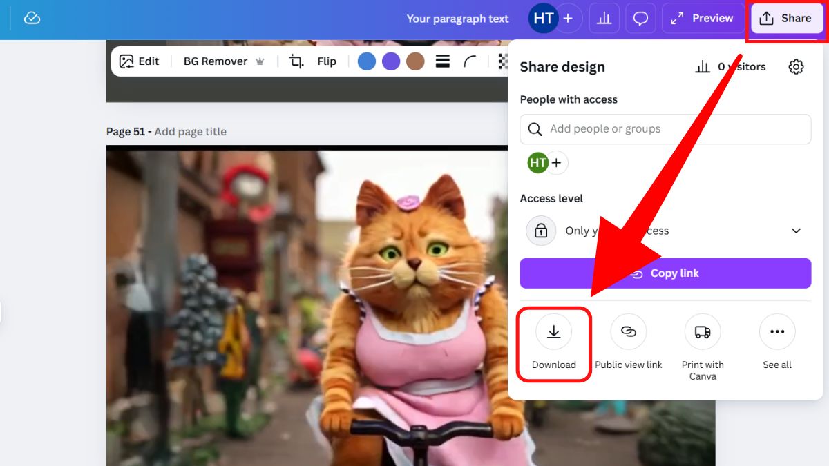 Cách sử dụng Phần mềm AI video Canva bước 5.1