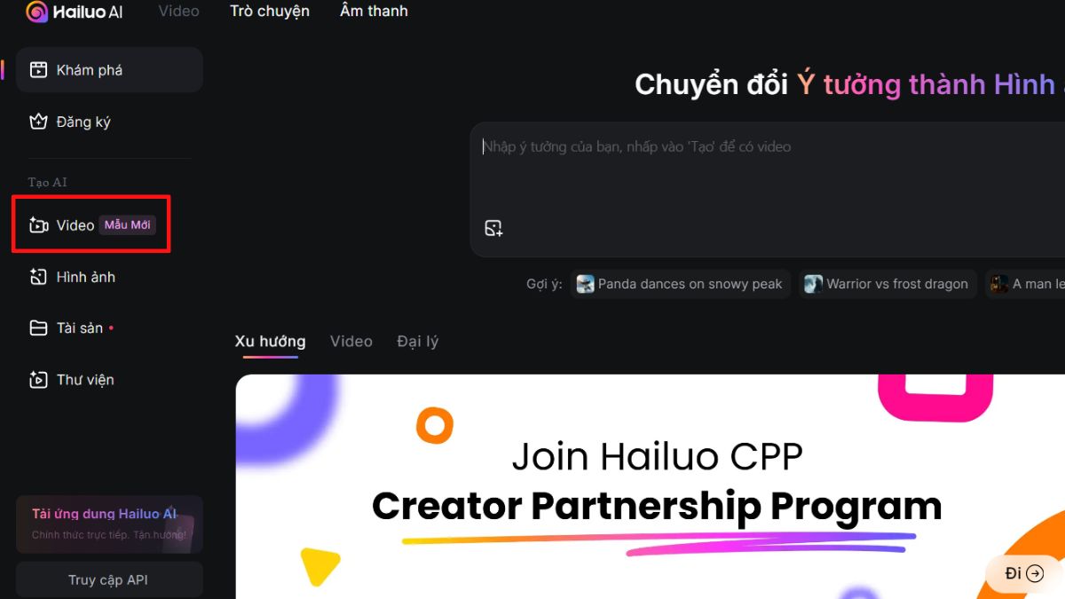 Cách sử dụng ứng dụng Haliluo làm video bằng AI miễn phí bước 2