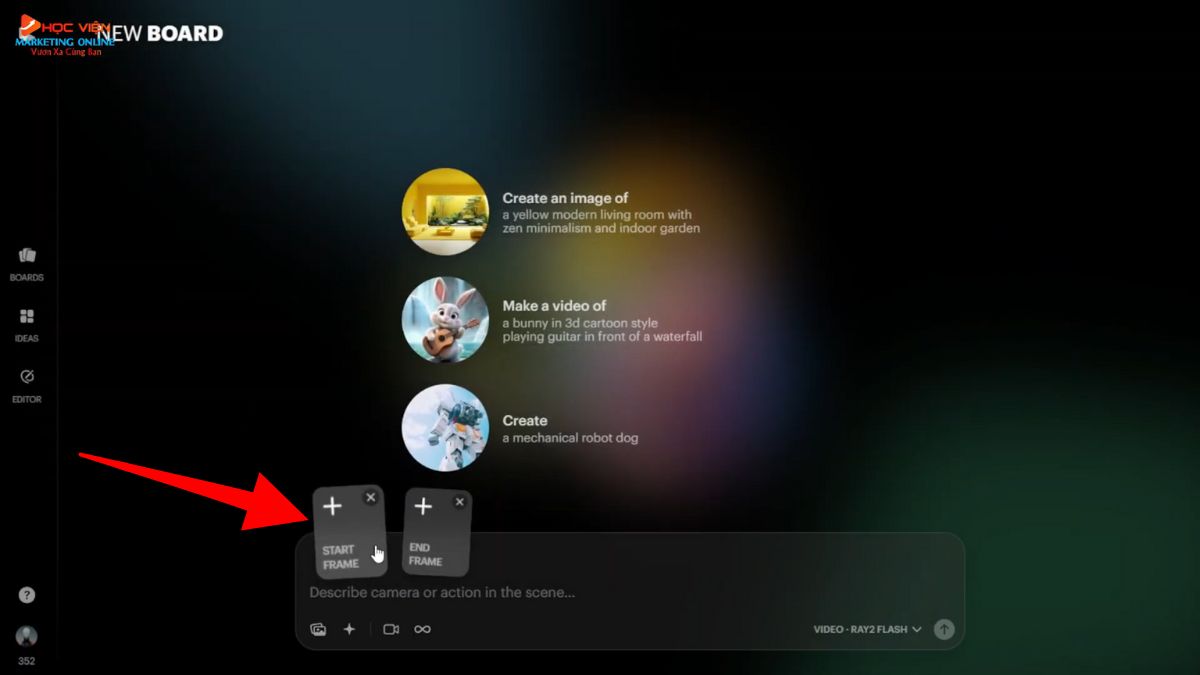 Cách sử dụng Phần mềm làm video bằng AI- Luma bước 4