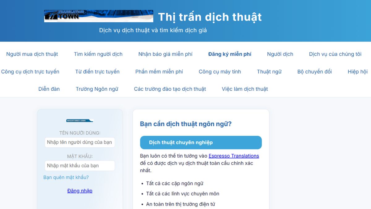 Trang Web Dịch Thuật Kiếm Tiền Online- Translatorstown