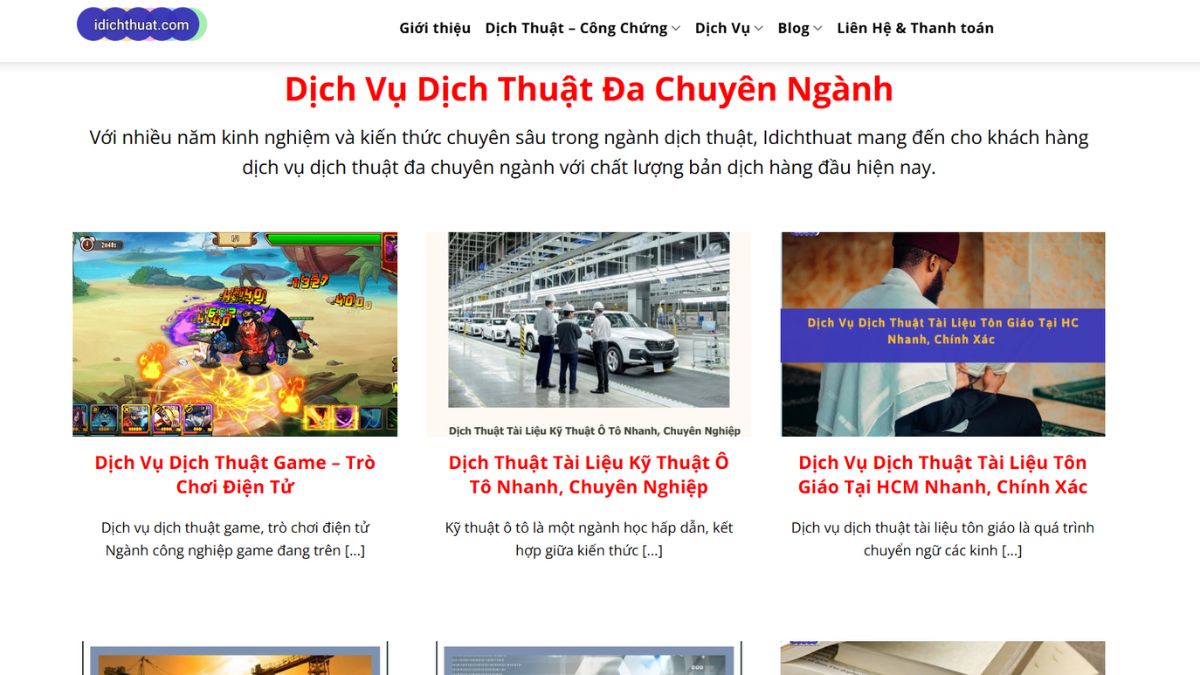Trang Web Dịch Thuật Kiếm Tiền Online- iDichthuat