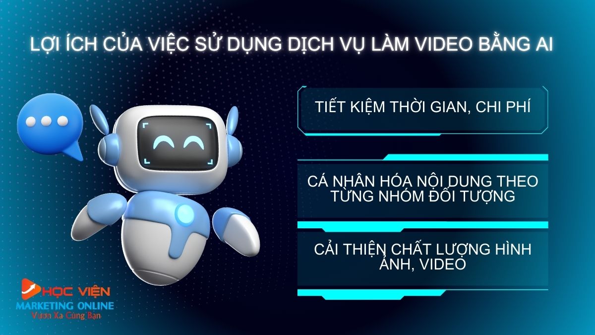 Lợi ích của việc sử dụng dịch vụ làm video bằng AI