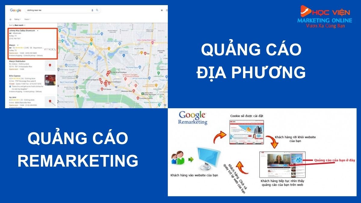 Dịch vụ quảng cáo trên Google Adwords- Quảng cáo địa phương và Remarketing