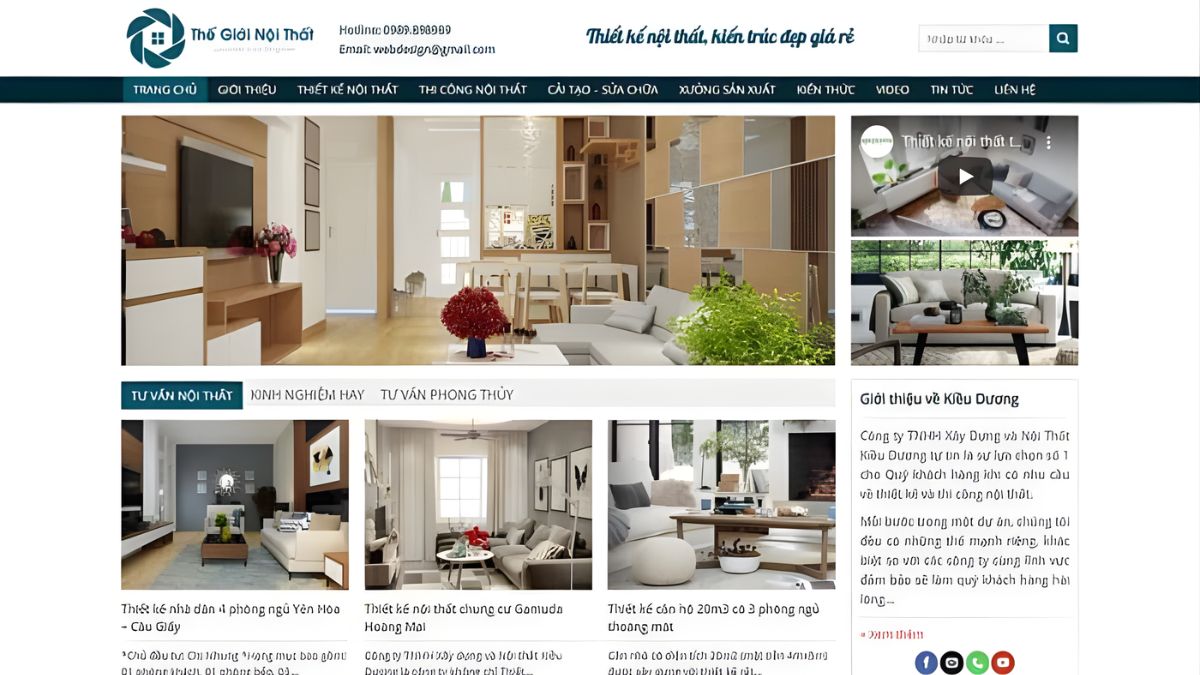 Mẫu 2 Landing Page Thiết Kế Nội Thất