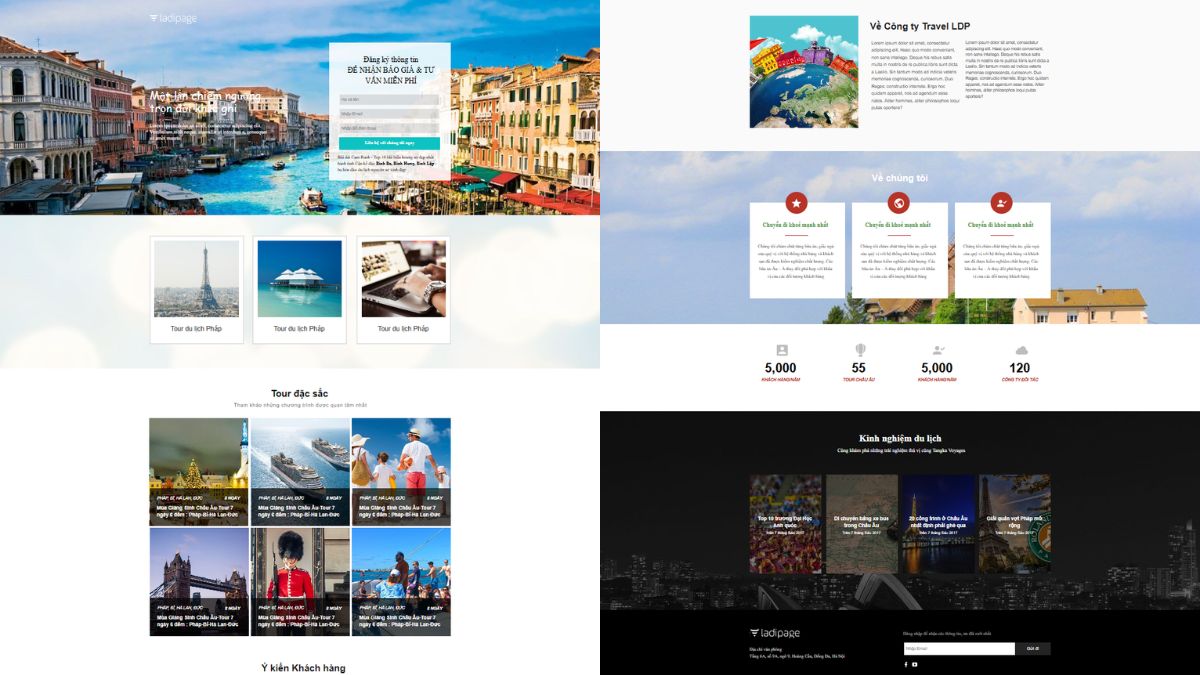 Mẫu 1 Landing Page Du Lịch