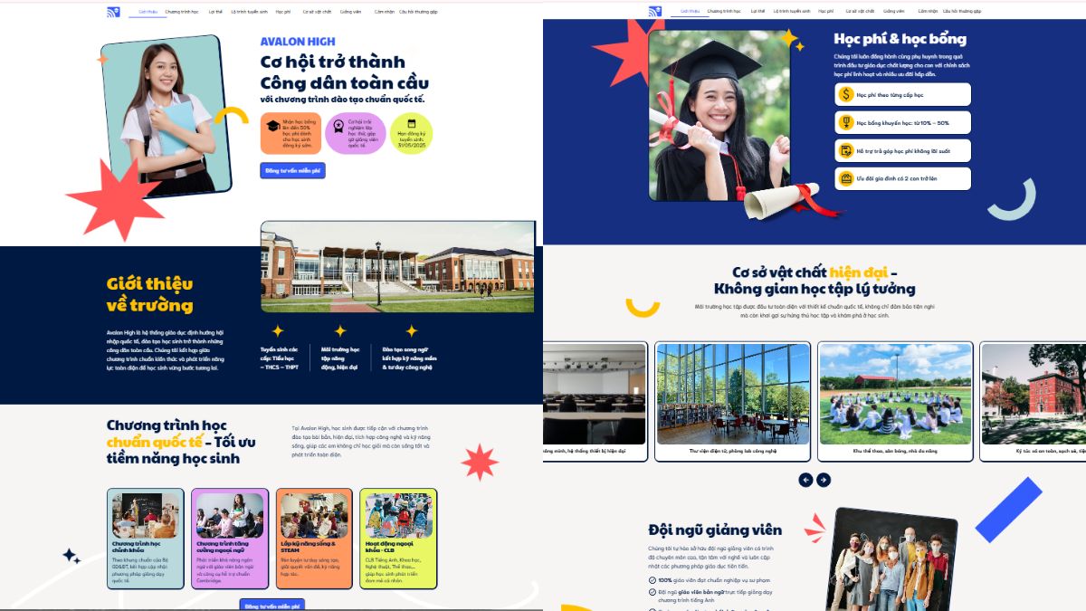 Mẫu 3 Thiết Kế Landing Page Giáo Dục