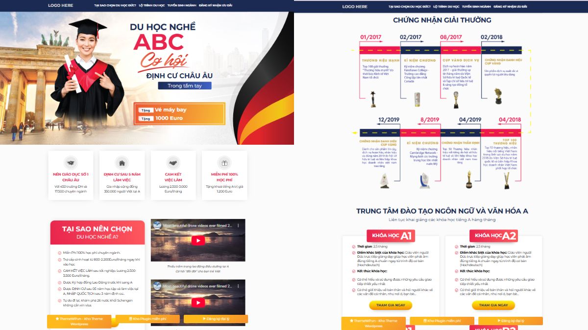 Mẫu 6 Thiết Kế Landing Page Theo Yêu Cầu Đẹp, Chuyên Nghiệp Tại HVMO